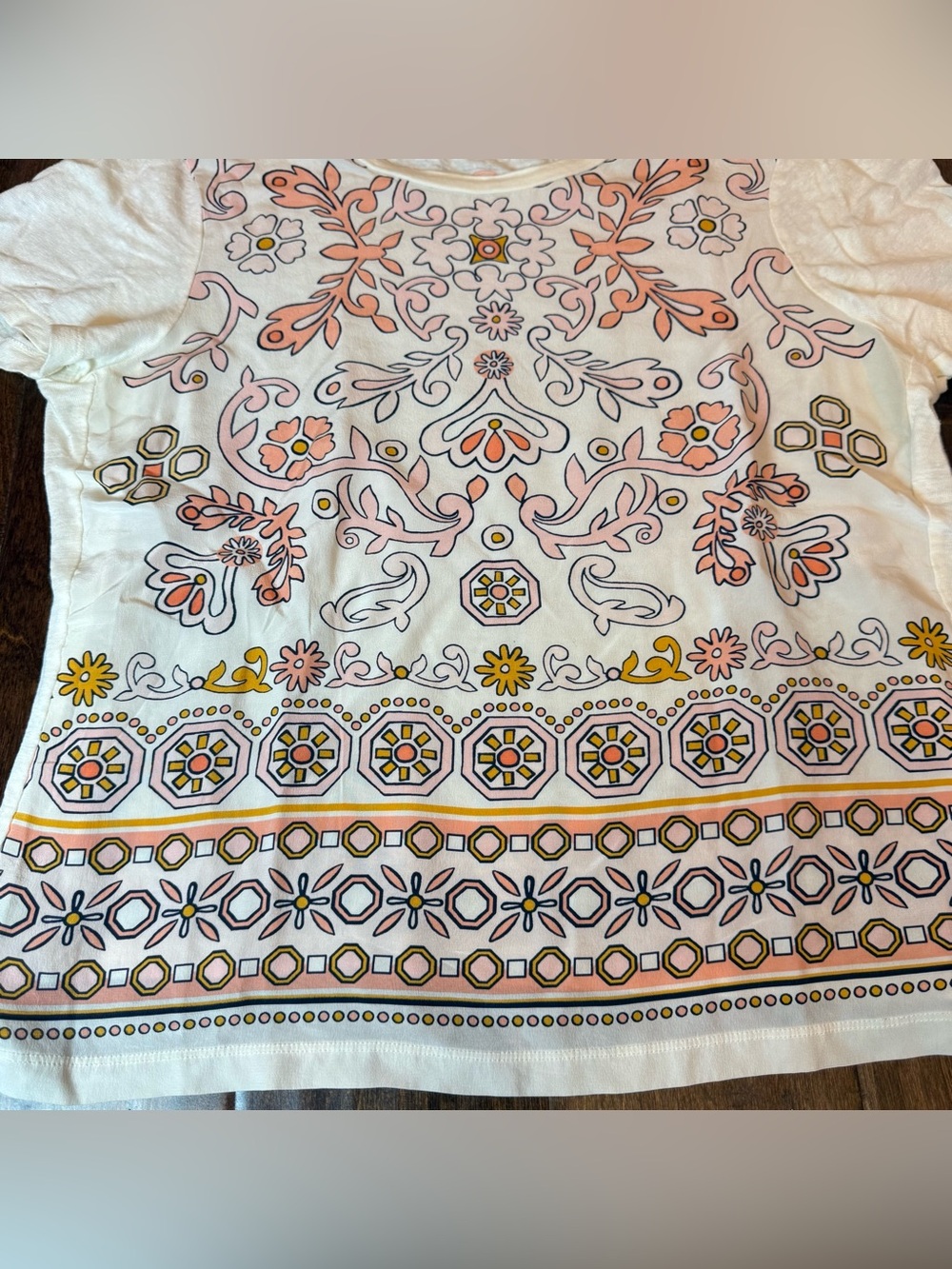 Tory Burch Kayla Mixed Media Top Silk Front Linen Back size Small Lightweight - Picture 5 of 8